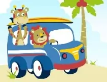 Cute Animals With Cars D...