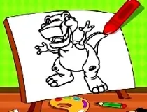 Easy Kids Coloring Dinos...